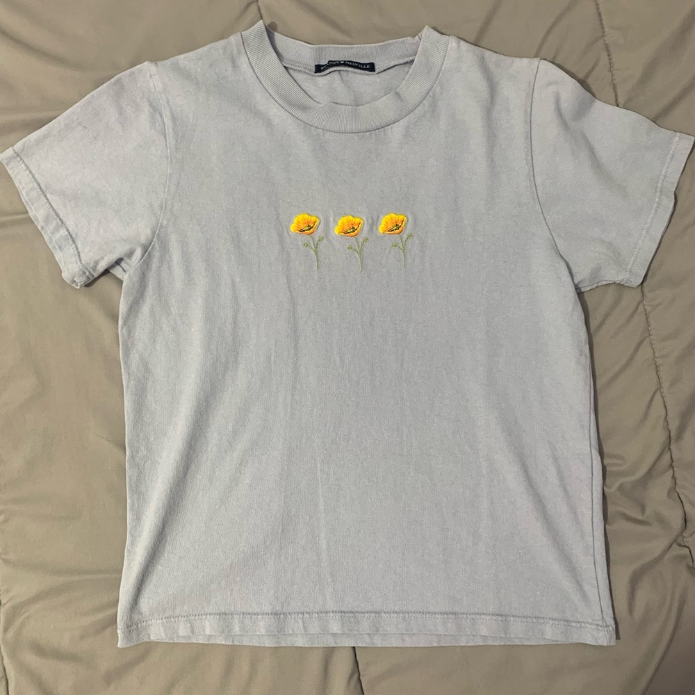 brandy melville baby blue tee